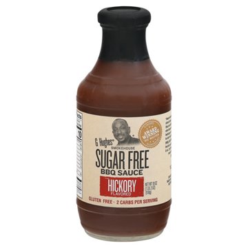 G Hughes Smokehouse Sugar Free Hickory Flavored BBQ Sauce, 18 oz