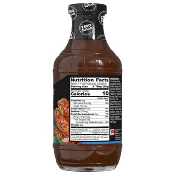 G Hughes Smokehouse Zero Sugar Hickory Flavored BBQ Sauce, 18 oz