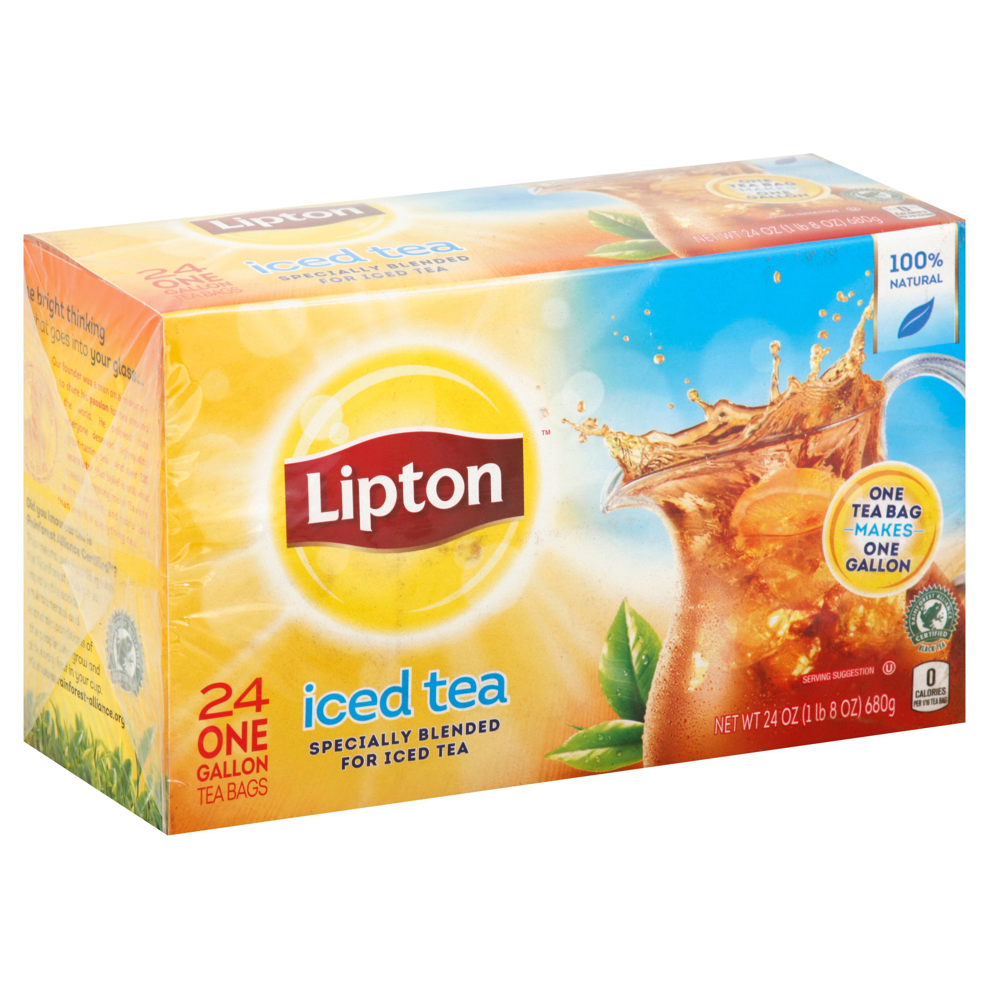 lipton ice tea nutrition label