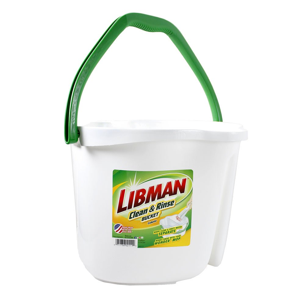 4 Gallon Libman 2112 Clean and Rinse Bucket with wringer 
