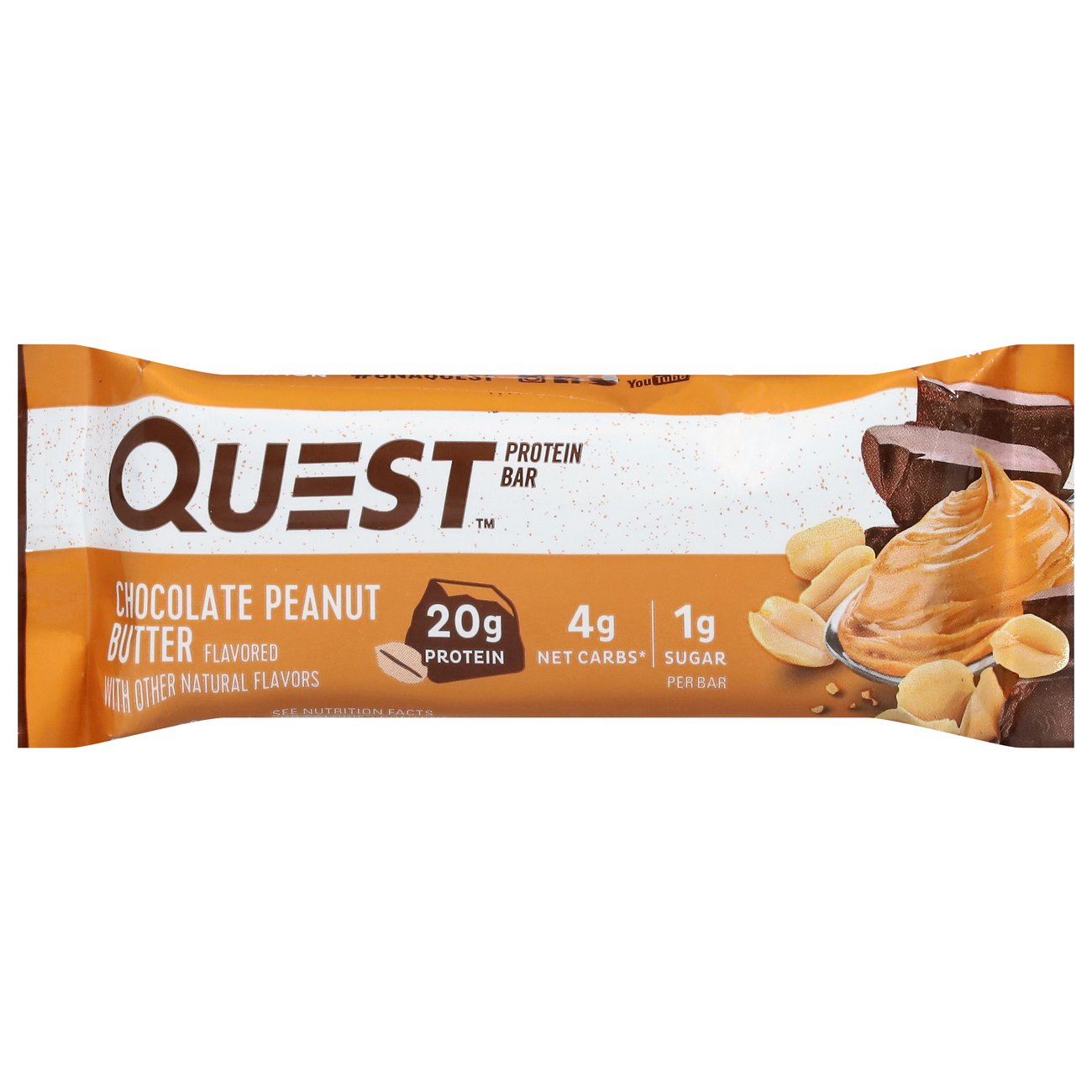 Quest Chocolate Peanut Butter Protein Bar Shop Granola And Snack Bars At H E B 2847