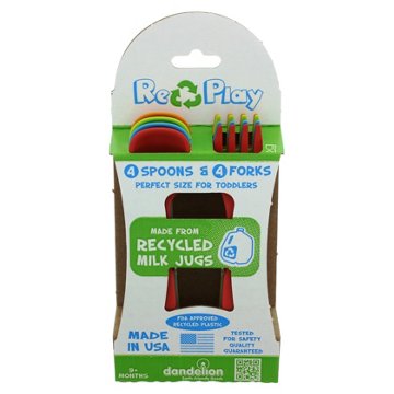 Re-Play Toddler Forks and Spoons, Colors May Vary, 8 pk
