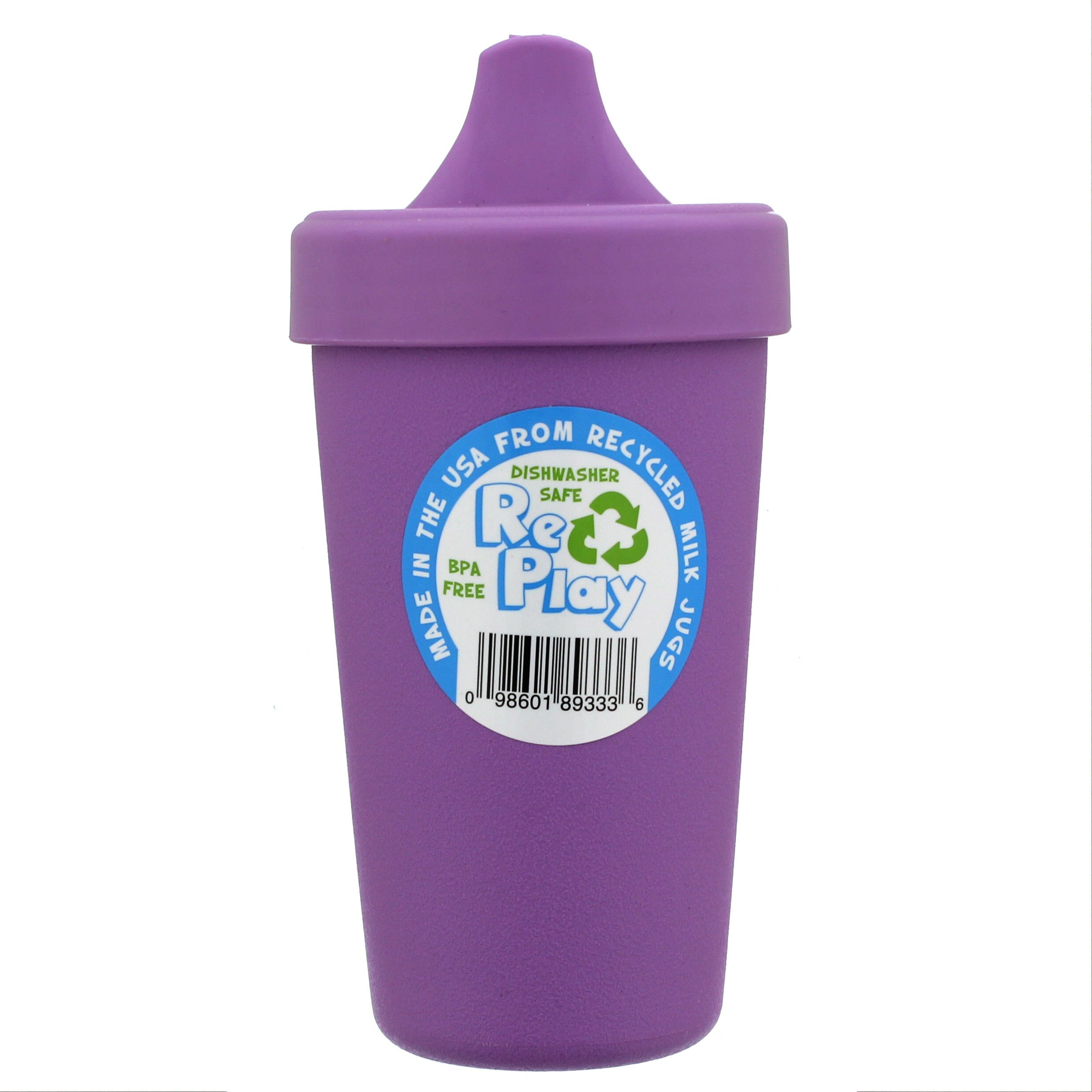Re-Play Baby Sippy Cups for Toddlers, 2pk No Spill Sippy Cup, Aqua Purple 