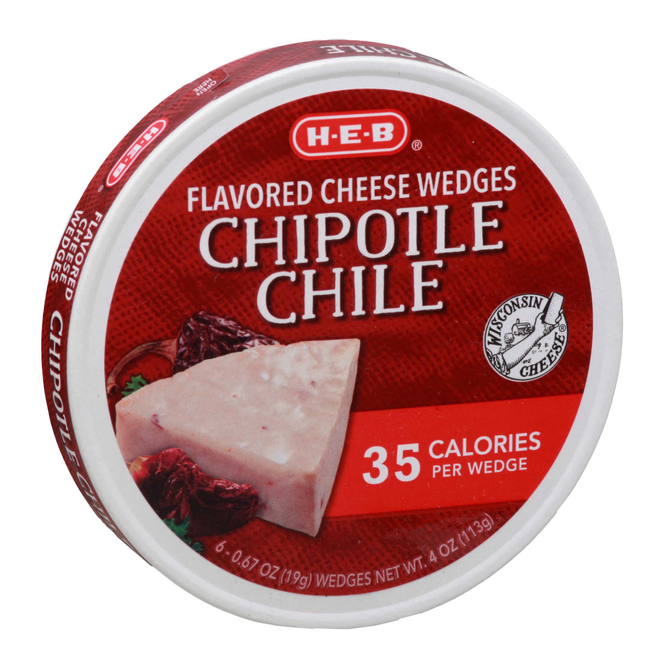 HEB Cheese Spread Wedges Chipotle Chile, 6 ct Shop Cheese at HEB