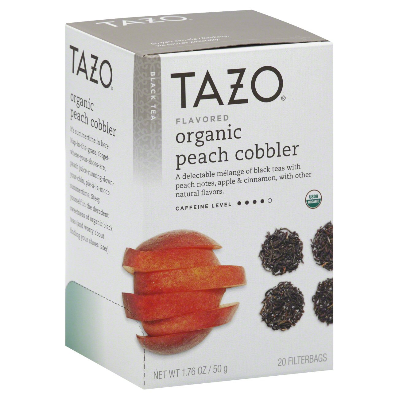 Tazo Organic Peach Cobbler Black Tea Bags Shop Tea at HEB
