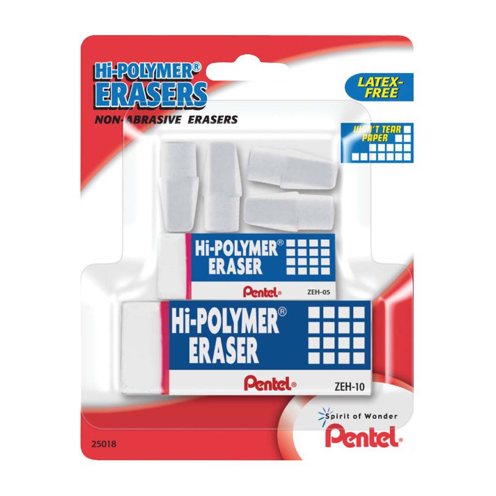 Pentel HiPolymer Eraser Mixed Pack Shop Erasers & Ink Correction at