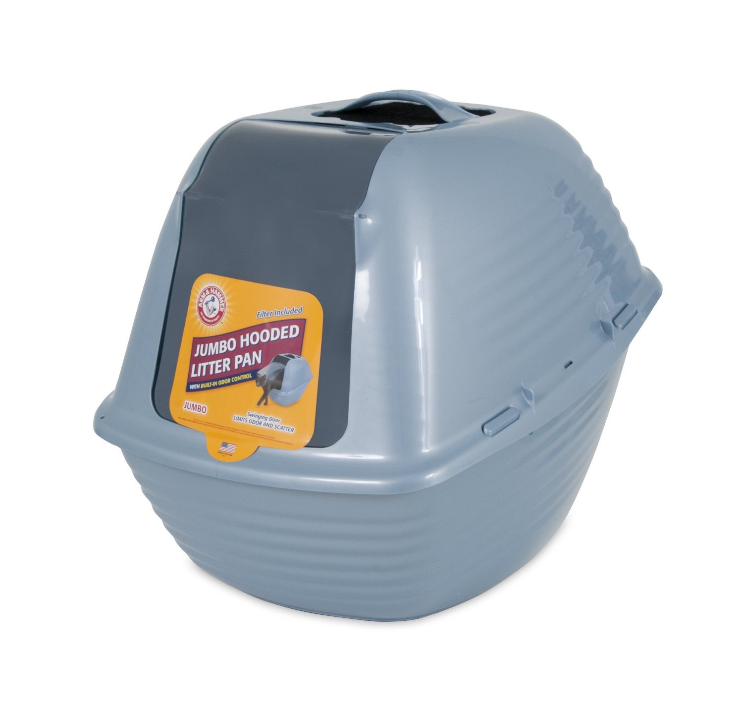 Arm & Hammer Pearl Blue Jumbo Hooded Pan Shop Litter & Litter Boxes