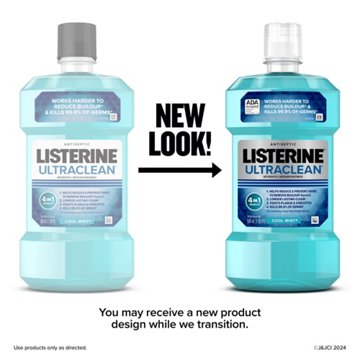 Listerine Ultraclean Antiseptic Mouthwash - Cool Mint, 16.9 oz