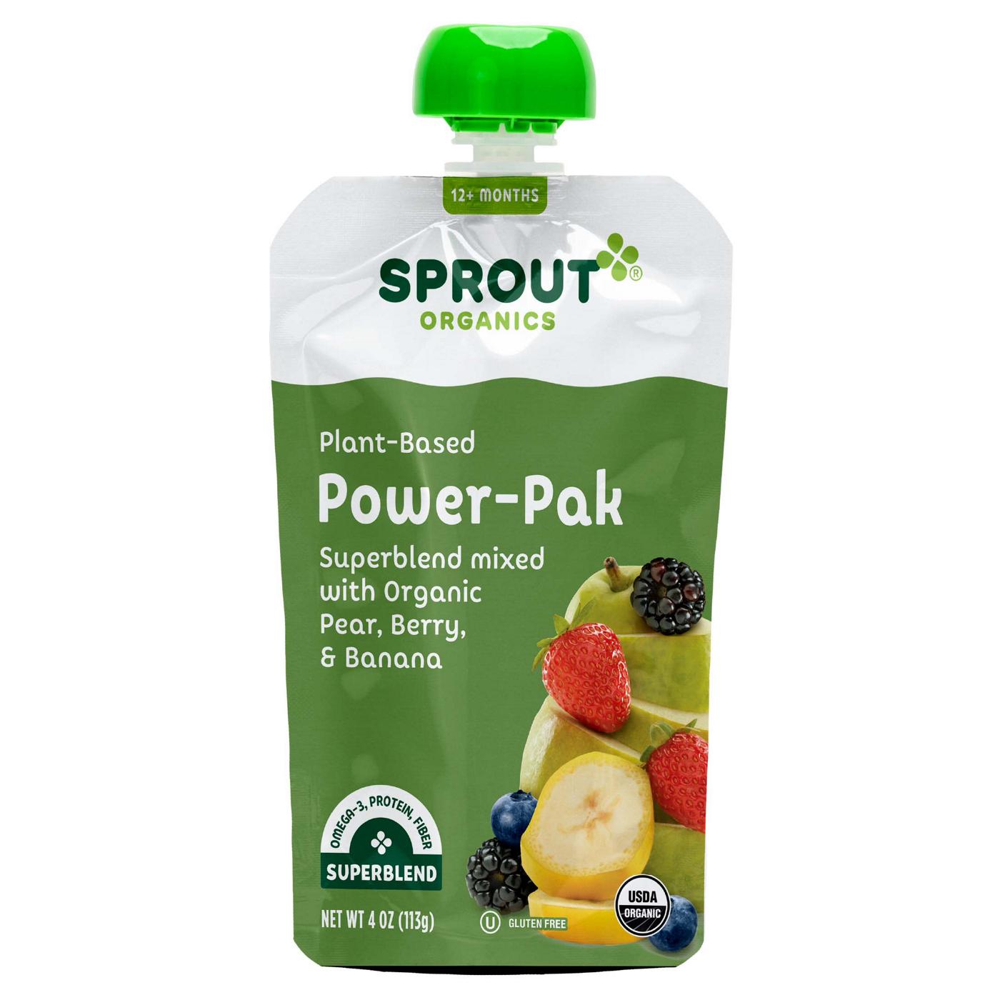 Sprout Organics Power-Pak Pouch - Superblend with Pear Berry & Banana; image 1 of 2