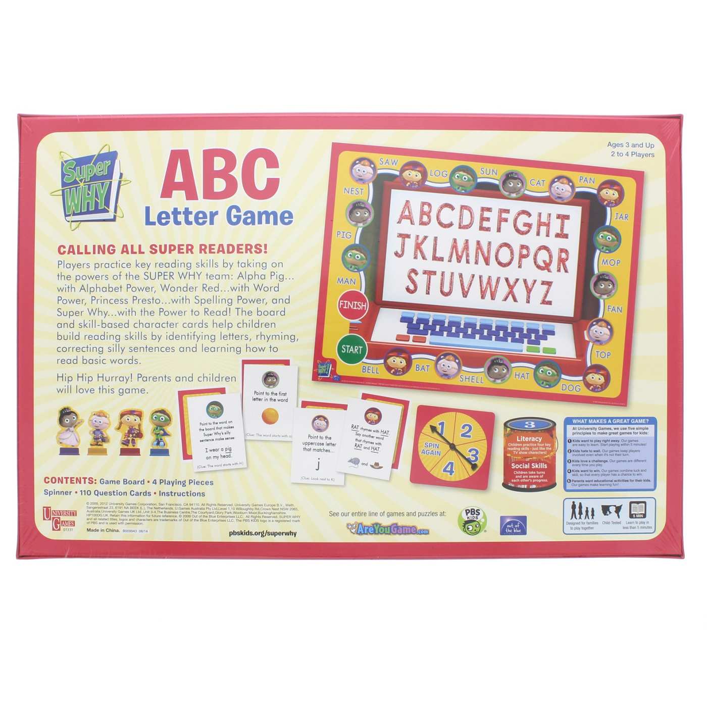 University Games Super WHY! ABC Letter Game; image 2 of 2