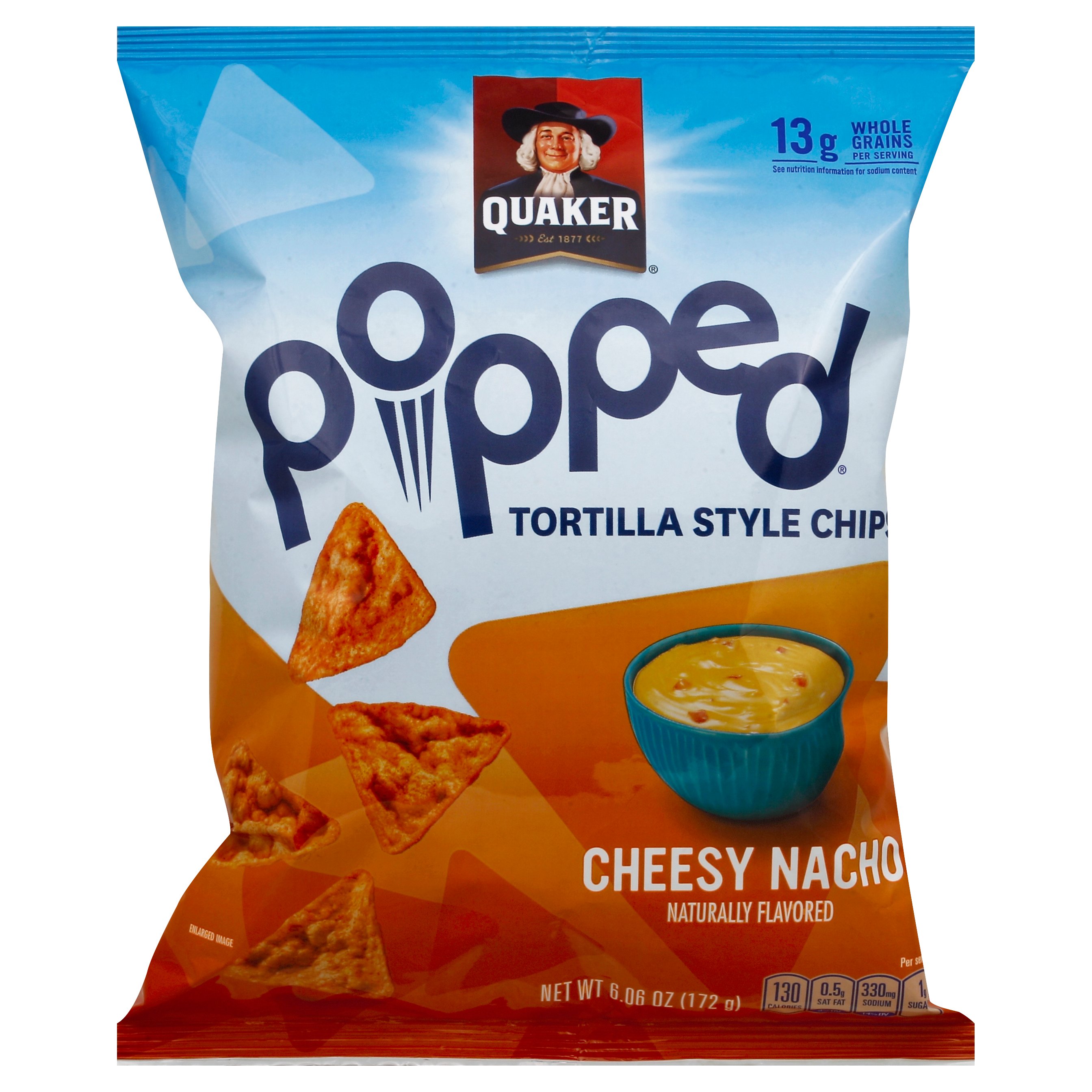 Quaker Popped Cheesy Nacho Tortilla Style Rice Crisps Shop Rice cakes