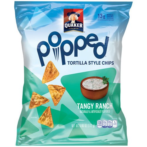 Quaker Popped Tangy Ranch Tortilla Style Rice Chips Shop Rice cakes