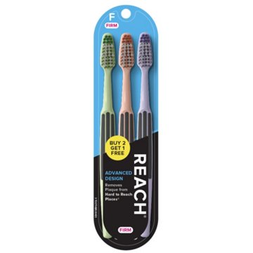 Reach Advanced Design Firm Toothbrushes - Colors May Vary