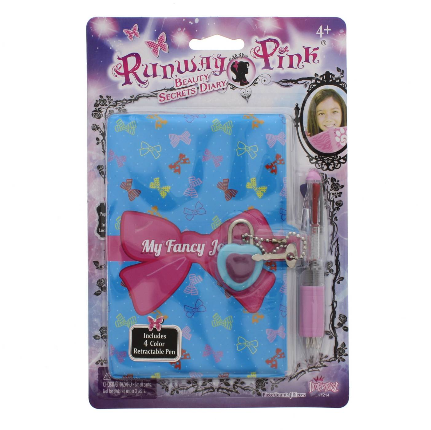 Runway Pink Diary & Pen Set Assorted Colors; image 1 of 3