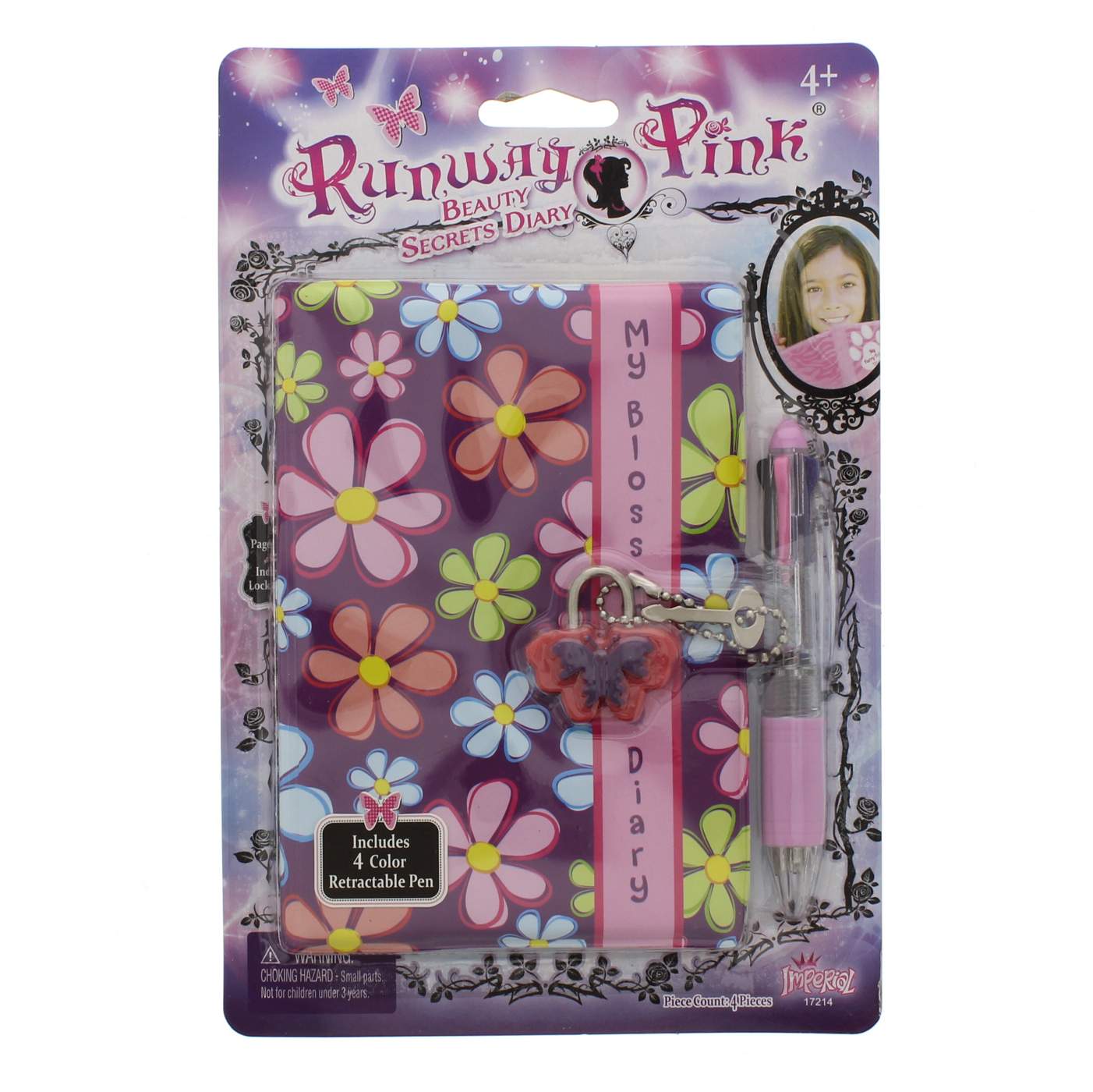 Runway Pink Diary & Pen Set Assorted Colors; image 2 of 3