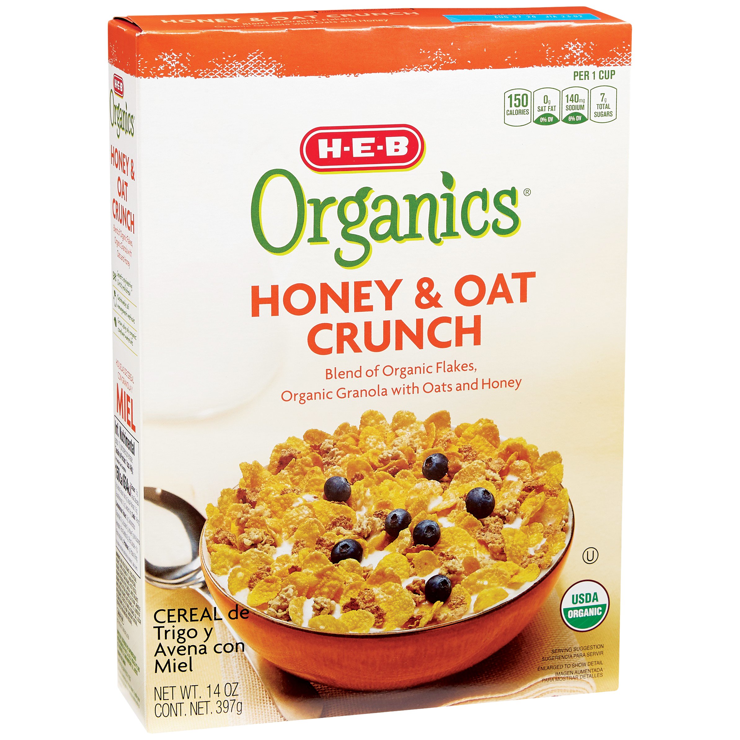 H-E-B Organics Honey & Oat Crunch Cereal