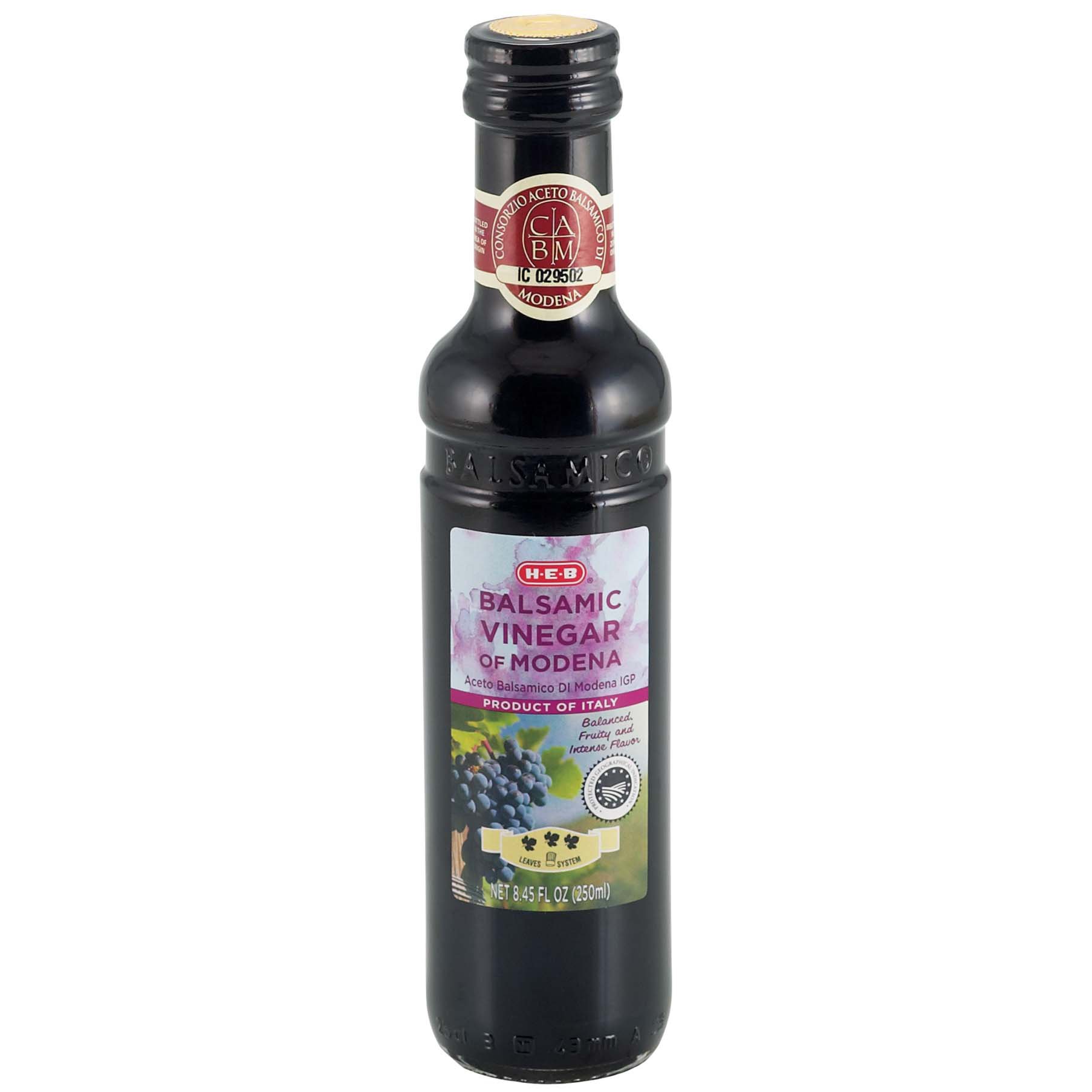 H-E-B Balsamic Vinegar of Modena, 3 Leaf - Shop Vinegar & cooking wine ...