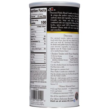 4C Japanese Style Panko Seasoned Bread Crumbs, 8 oz