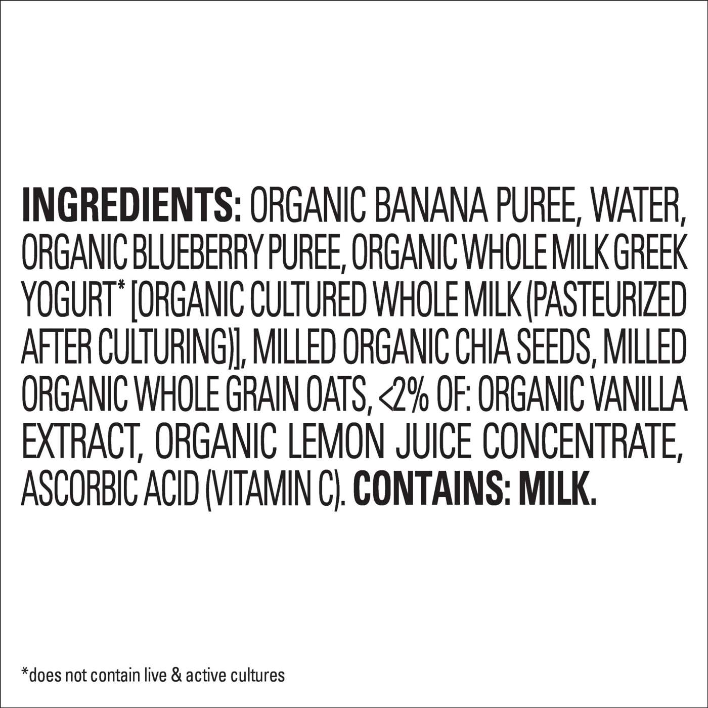 Happy Tot Stage 4 Organic Bananas Blueberries Yogurt & Oats + Super; image 3 of 4