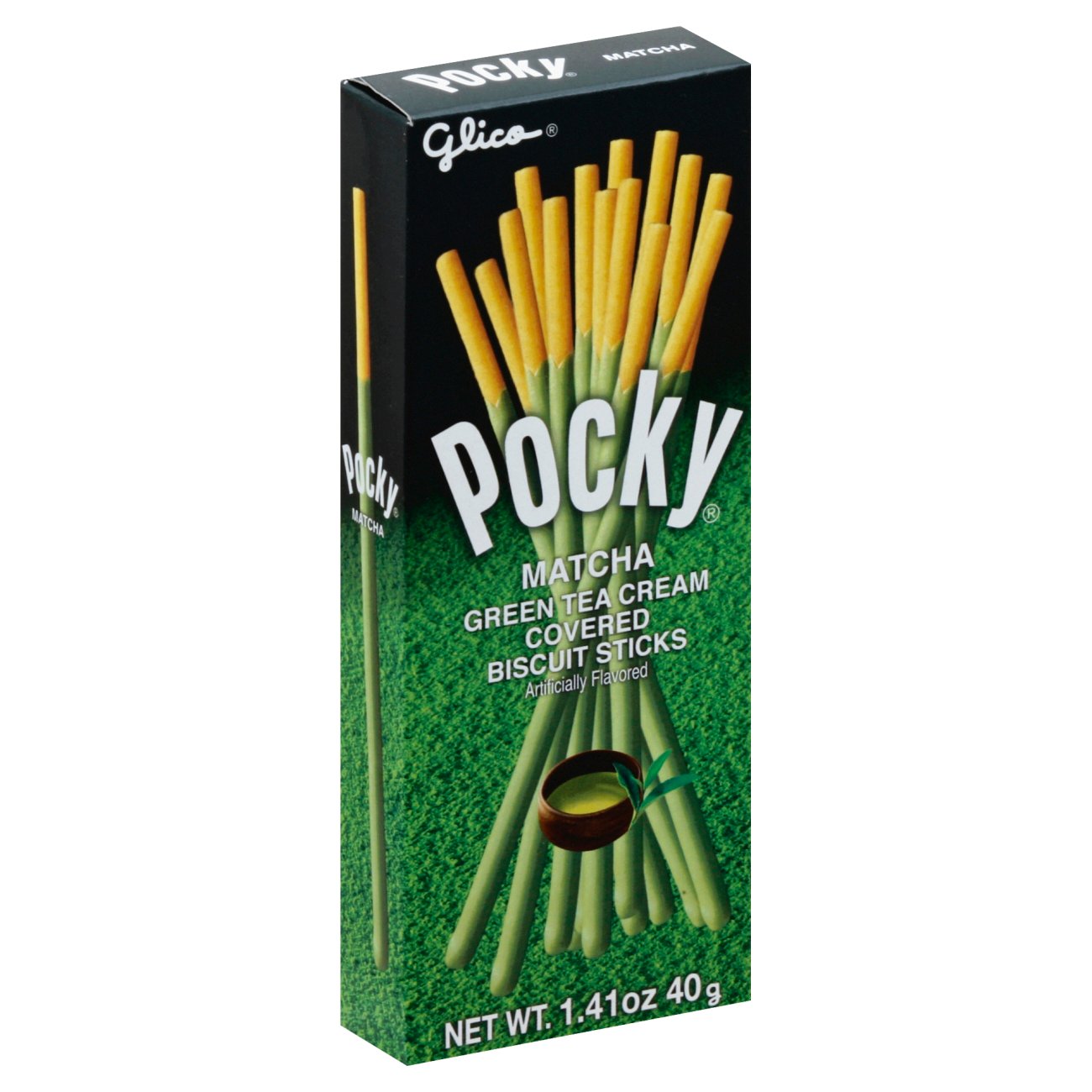 Glico Pocky Matcha Green Tea Cream Biscuit Sticks - Shop Cookies at H-E-B