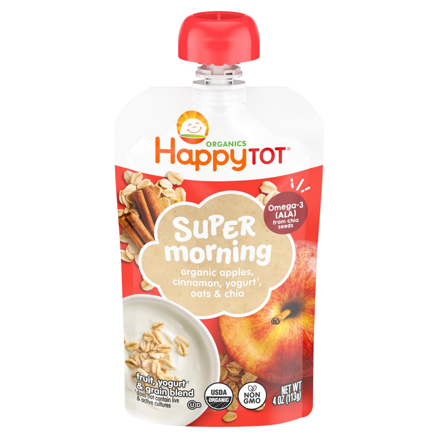Happy Tot Stage 4 Organic Apples Cinnamon Yogurt & Oats + Super Chia; image 1 of 4