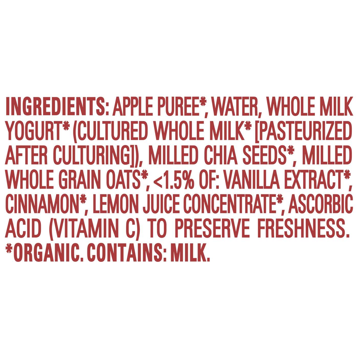 Happy Tot Stage 4 Organic Apples Cinnamon Yogurt & Oats + Super Chia; image 4 of 4