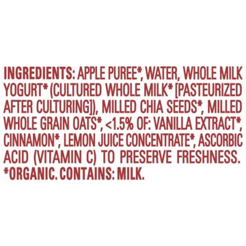 Happy Tot Stage 4 Organic Apples Cinnamon Yogurt & Oats + Super Chia, 4 oz