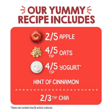 Happy Tot Stage 4 Organic Apples Cinnamon Yogurt & Oats + Super Chia