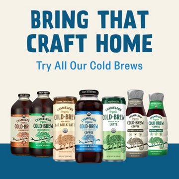 Chameleon Organic Vanilla Flavored Cold Brew Coffee Concentrate