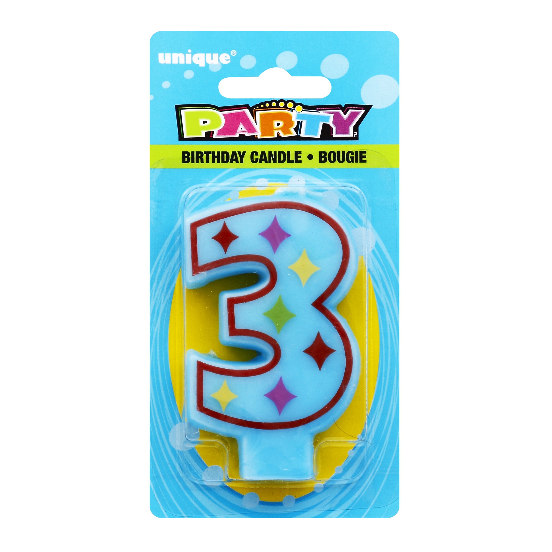 Unique Party Decorative Birthday Candle 3 Shop Kitchen & Dining at HEB