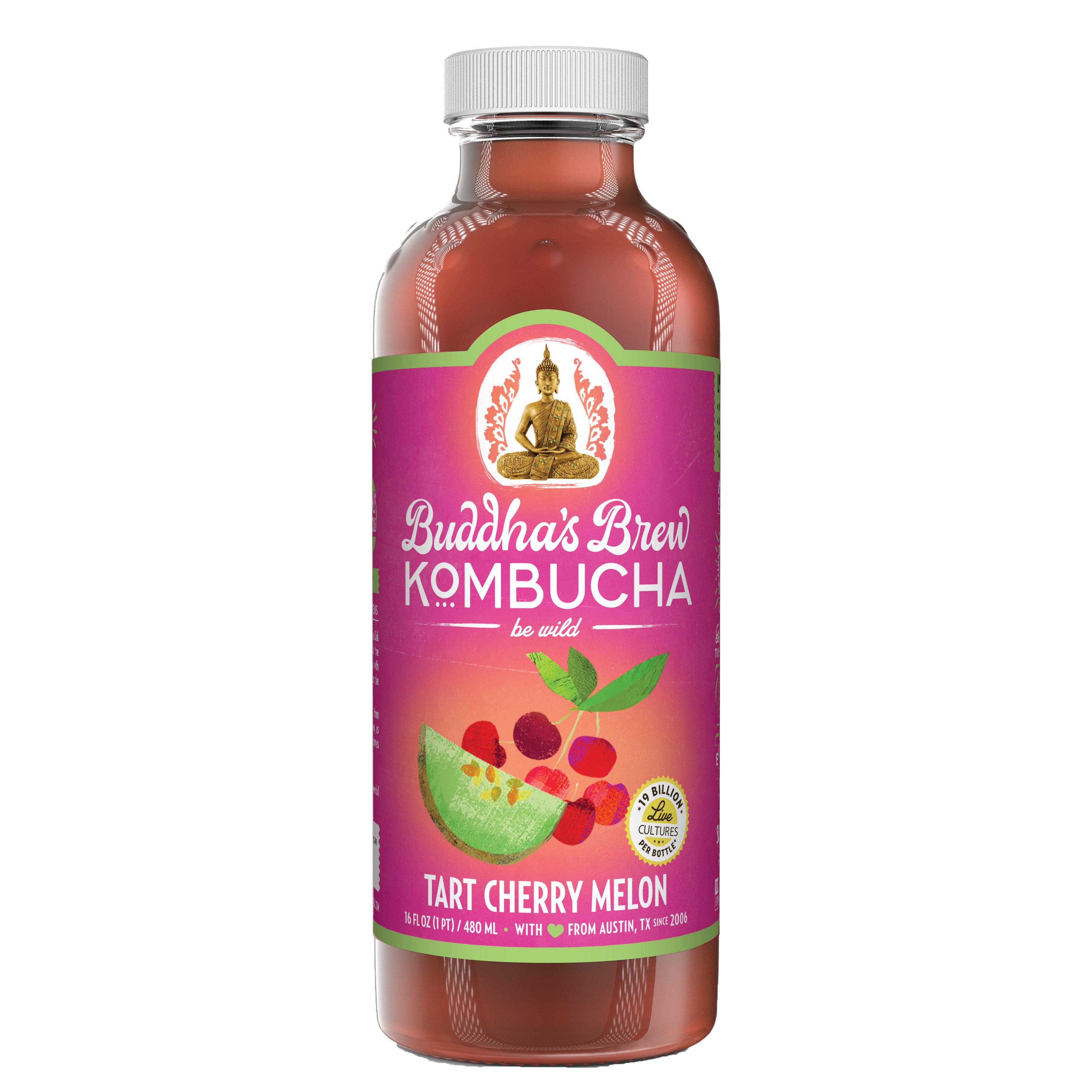 Buddha's Brew Tart Cherry Melon Kombucha Shop Tea at HEB