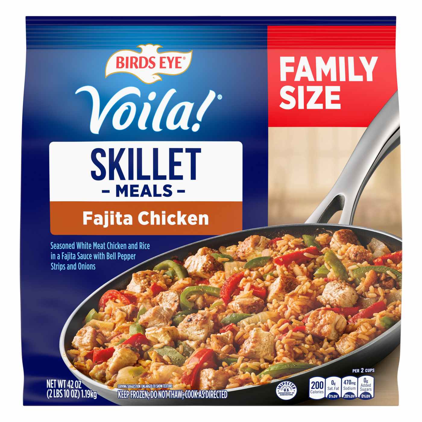 Birds Eye Voila! Fajita Chicken Frozen Skillet Meal FamilySize