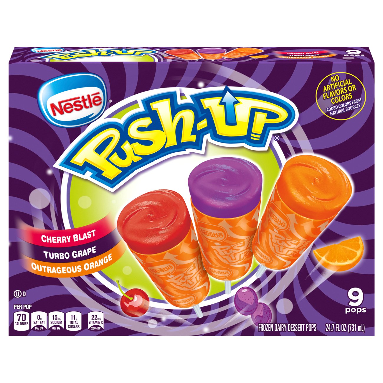 Wonka Cherry Grape & Orange Pushups Shop Bars & Pops at HEB