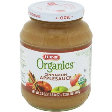 H-E-B Organics Cinnamon Applesauce, 24 oz