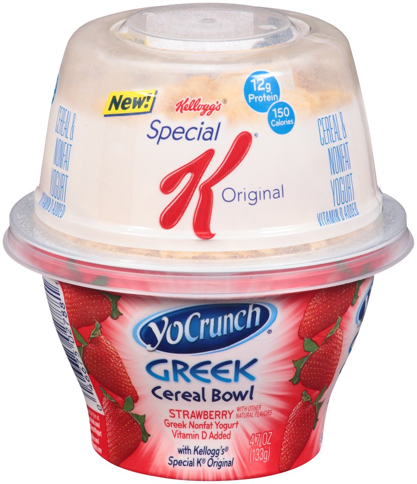 YoCrunch Greek Cereal Bowl Strawberry Special K Original Yogurt Shop Yogurt at HEB