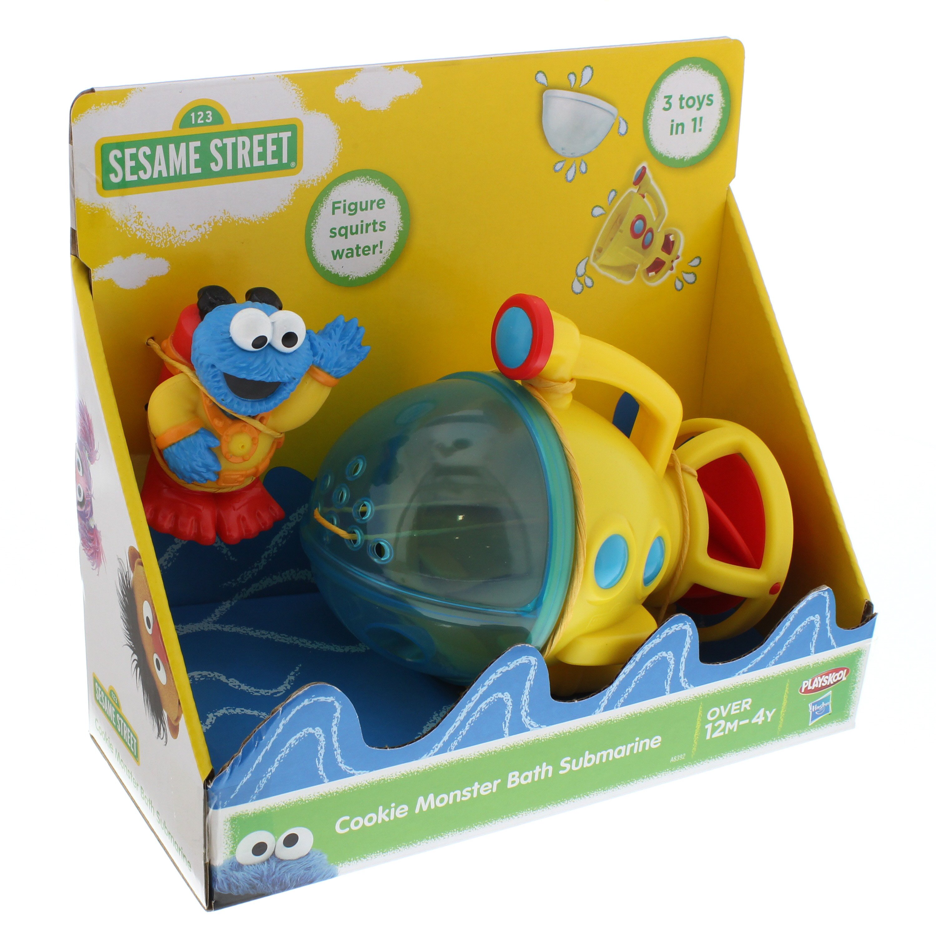 Playskool Sesame Street Cookie Monster Bath Submarine Shop Playsets   001780312 1