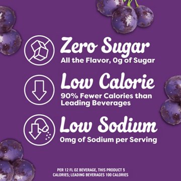 Crystal Light Zero Sugar Drink Mix Picther Packets - Concord Grape, 6 ct
