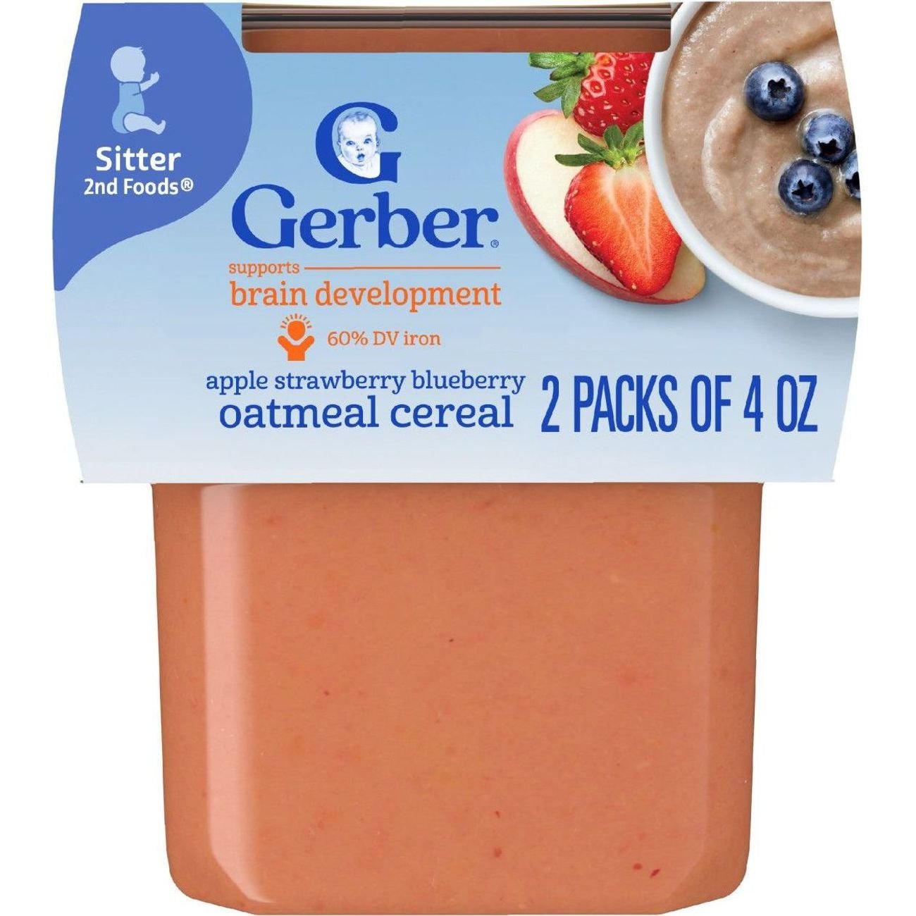 Gerber 2nd Foods Apple Strawberry Blueberry with Mixed Cereal Shop