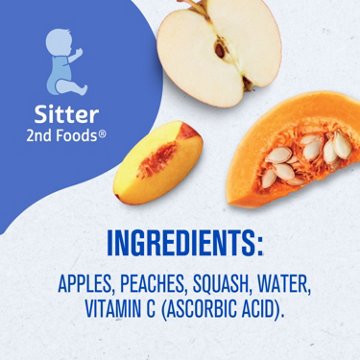 Gerber Stage 2 Baby Food - Apple Peach & Squash, 4 oz Tubs
