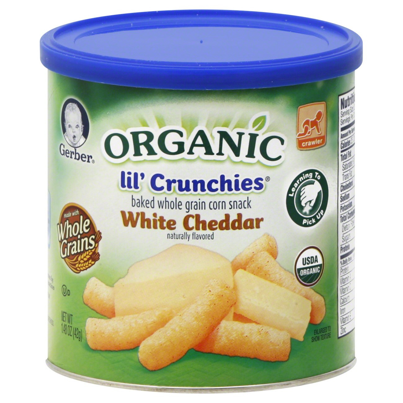 Lil' Crunchies Mild Cheddar Flavoured Wholegrain Corn Baby Snack