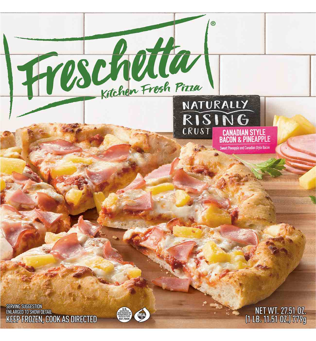 Freschetta Canadian Bacon and Pineapple Naturally Rising Crust Frozen Pizza; image 1 of 7