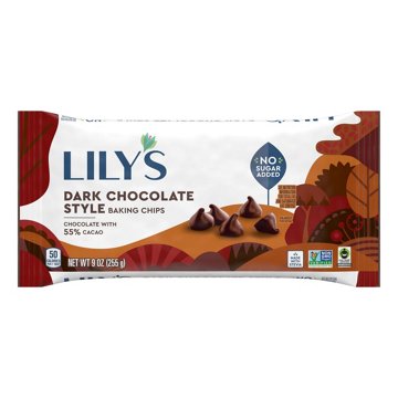 Lily's No Sugar Added Dark Chocolate-Style Baking Chips, 9 oz