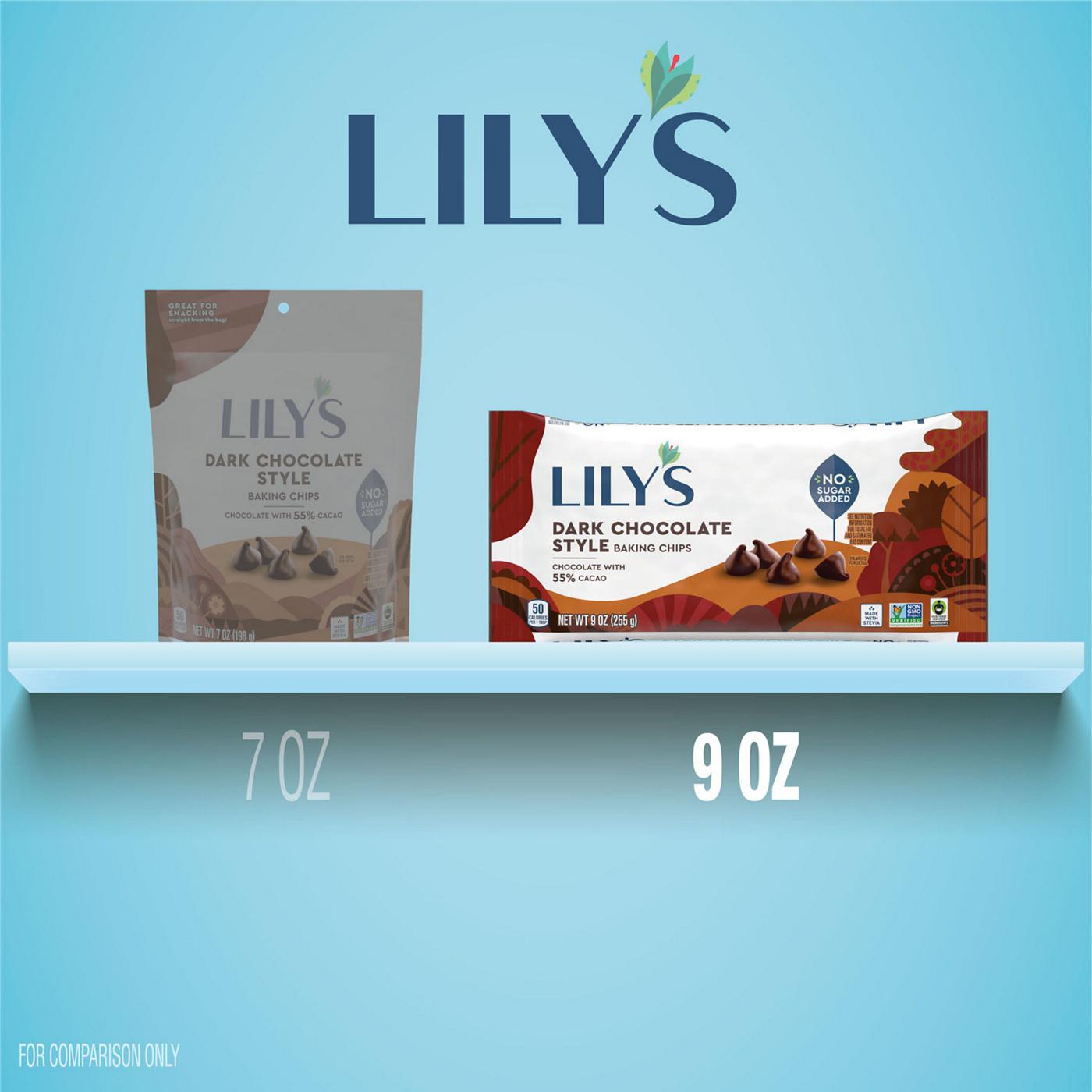 Lily's No Sugar Added Dark Chocolate-Style Baking Chips; image 5 of 6