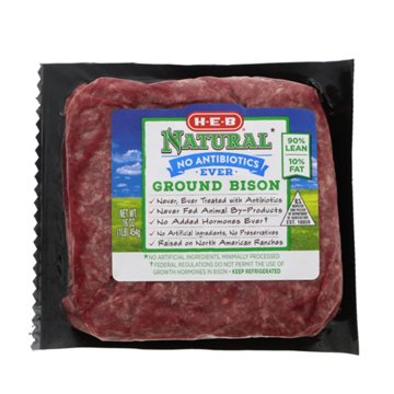 H-E-B Natural Ground Bison, 1 lb