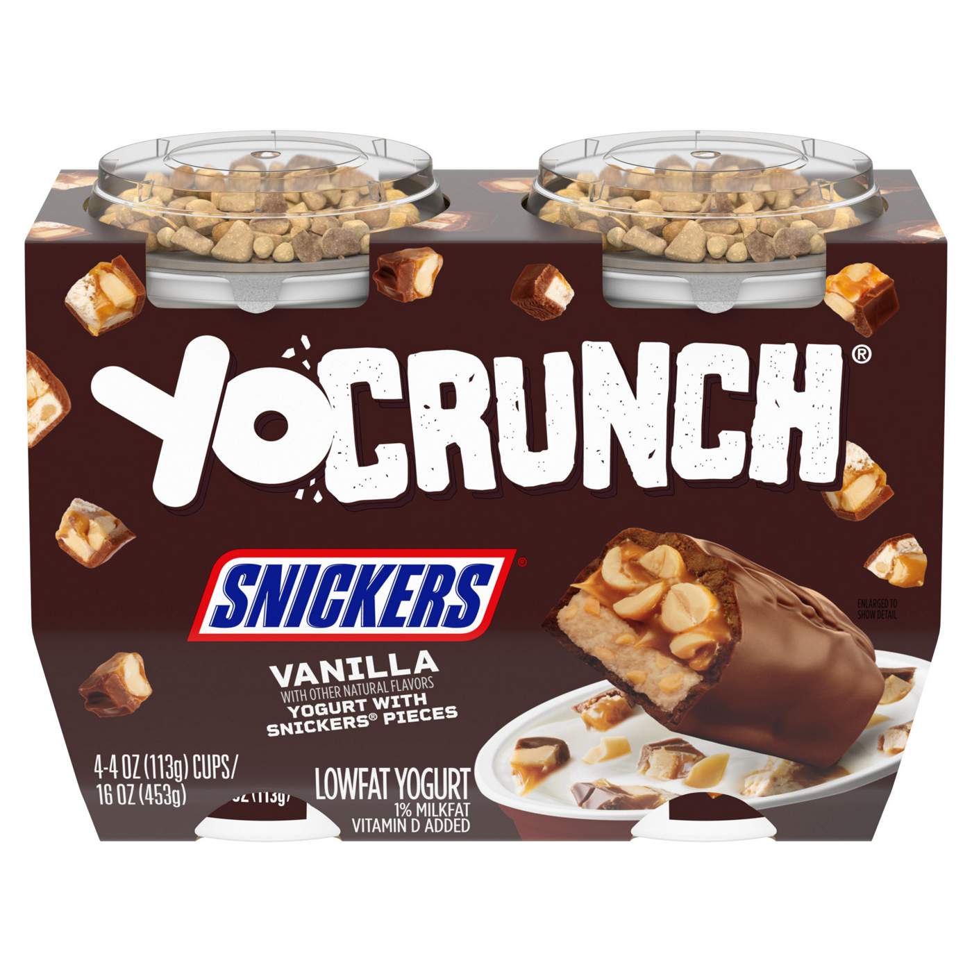 YoCrunch Low-Fat Vanilla with Snickers Yogurt; image 9 of 9