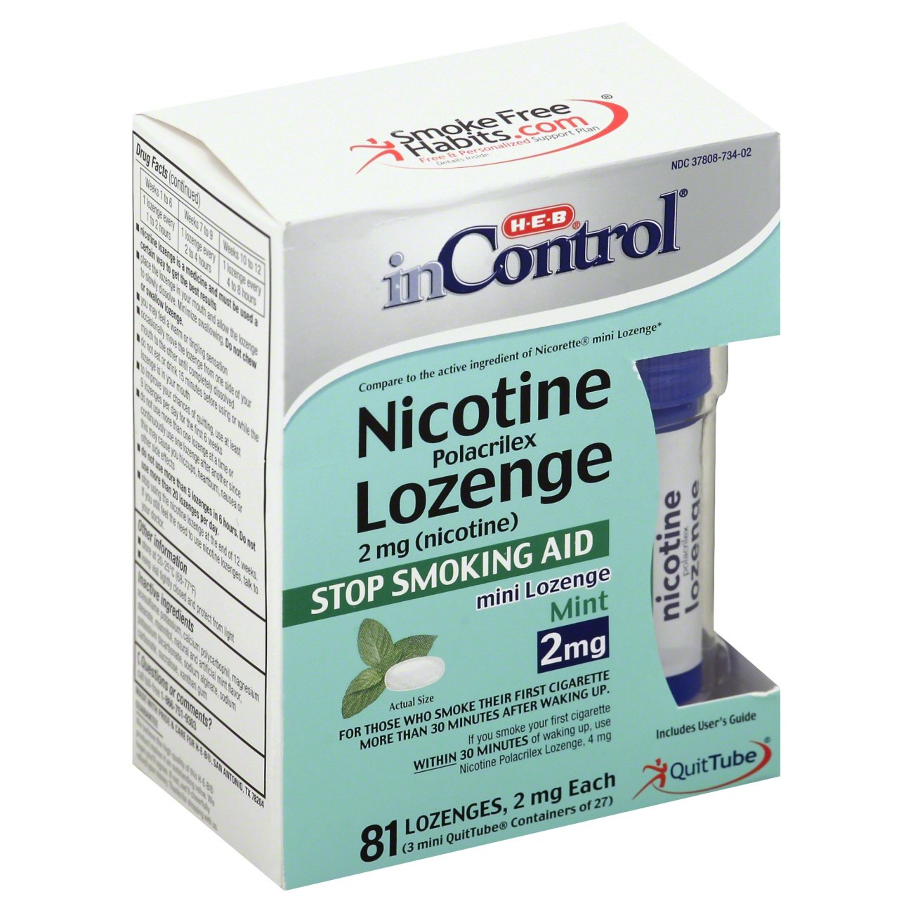 H-E-B InControl Nicotine Mini Lozenge Mint 2MG - Shop Smoking Cessation ...