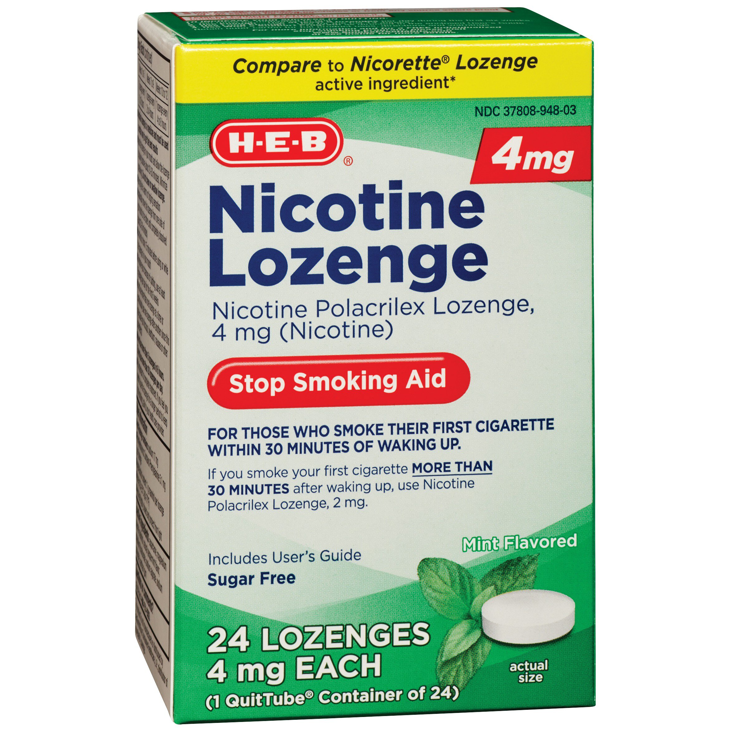 HEB Nicotine Lozenge Stop Smoking Aid 4 mg Shop Smoking Cessation at HEB