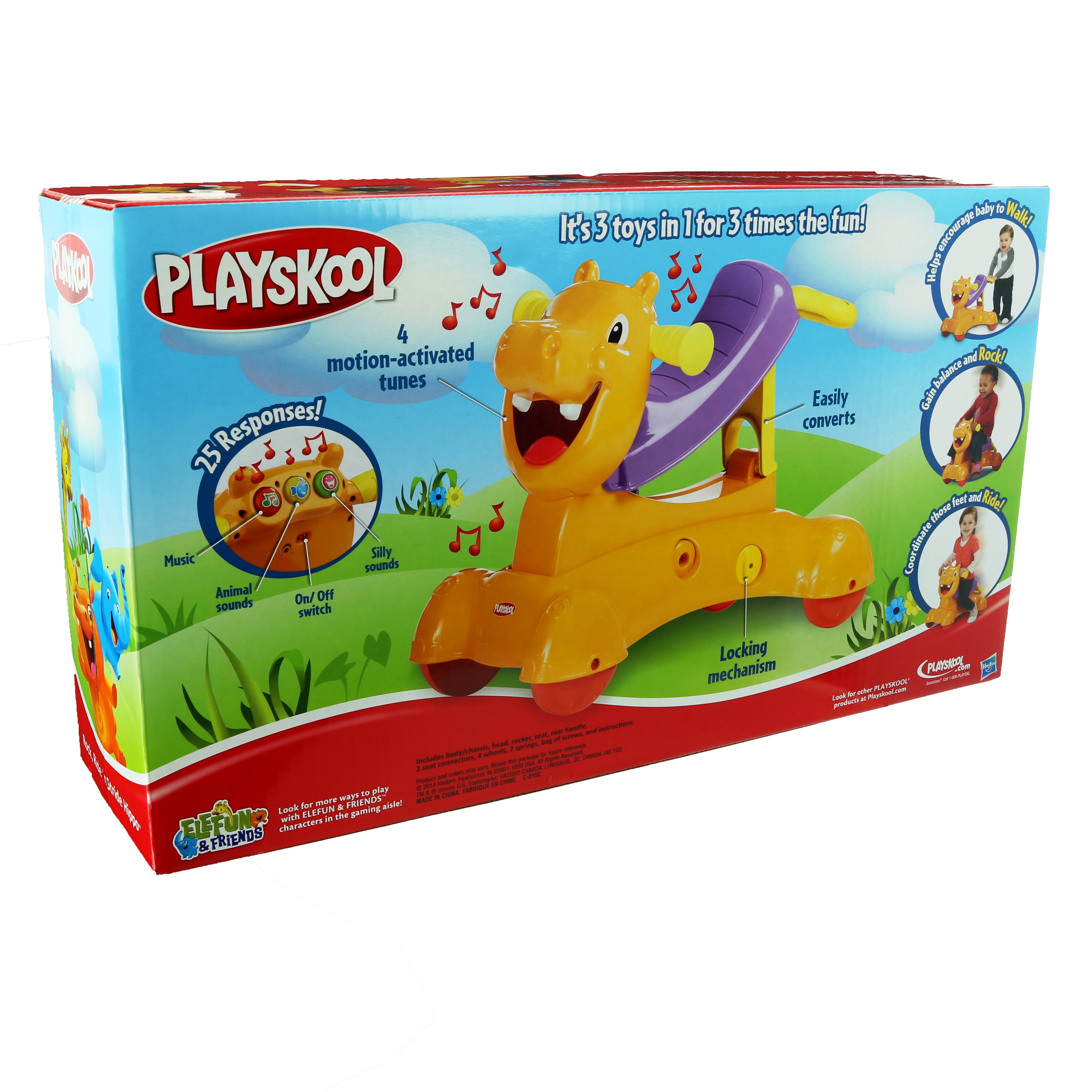 playskool rock ride n stride hippo