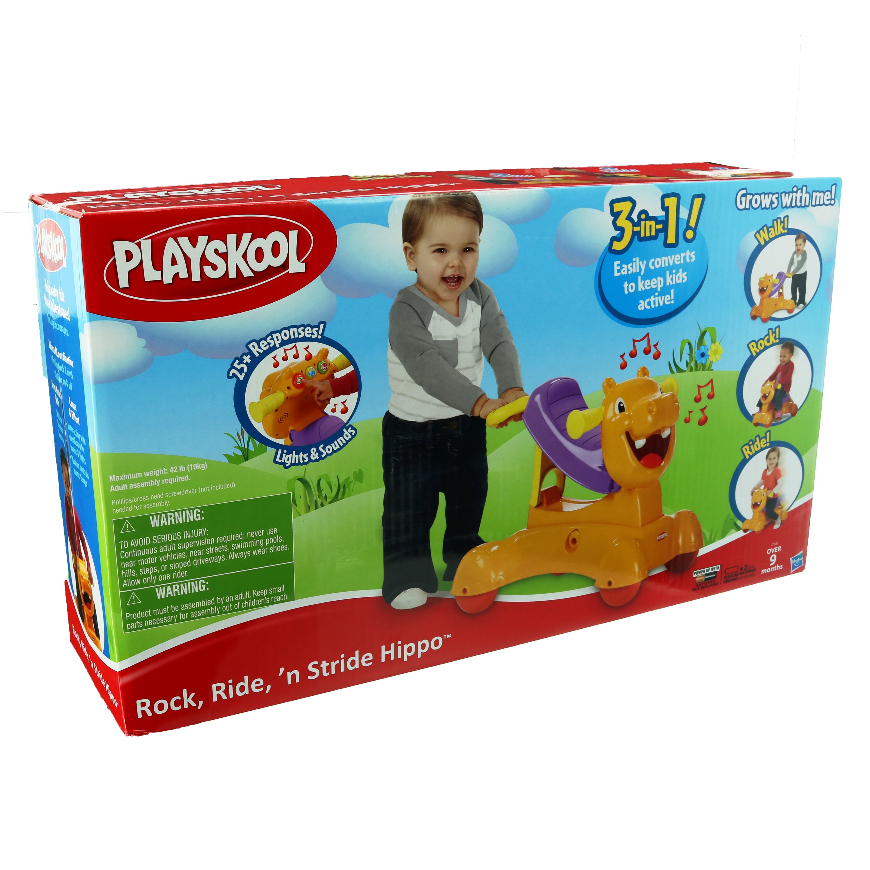 Playskool rock ride store n stride hippo