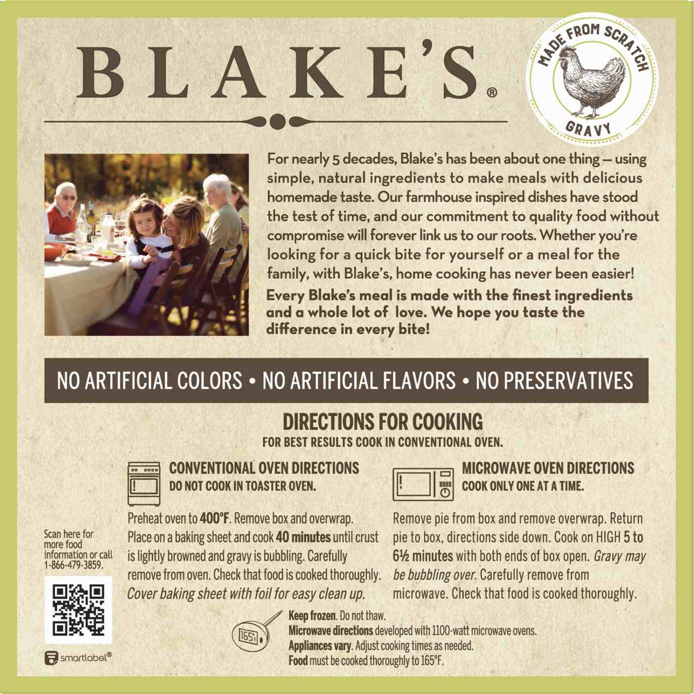 Blake's All-Natural Chicken Pot Pie Frozen Meal; image 6 of 7